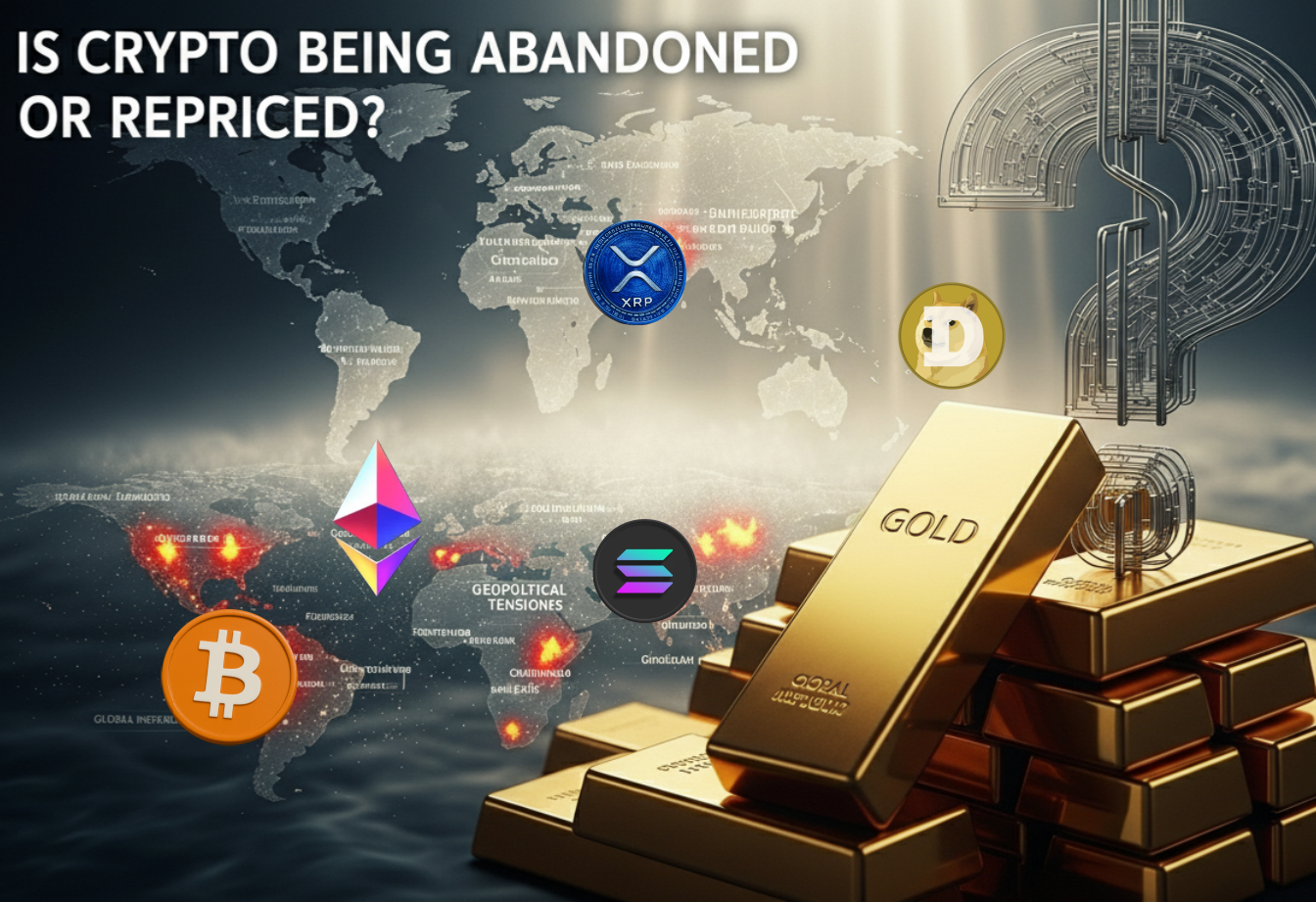 Geopolitical Tensions Rise, Gold Surges — Is Crypto Being Abandoned or Repriced?